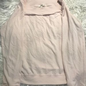 Cute Pink Off The Shoulder Sweater